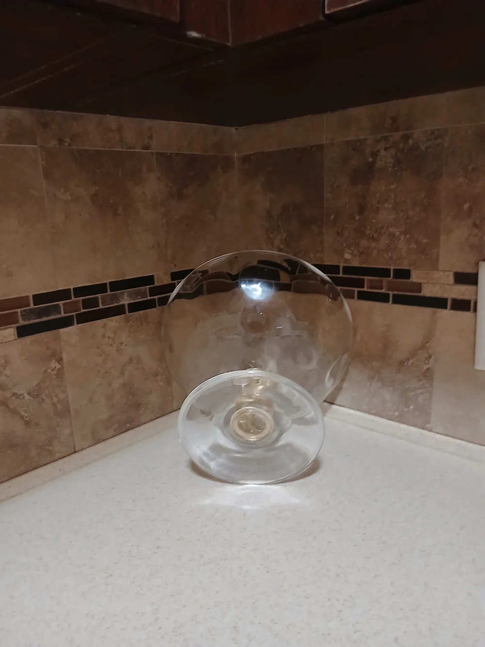 Studio-Crafted Art Glass Bowl With Gold-Infused.